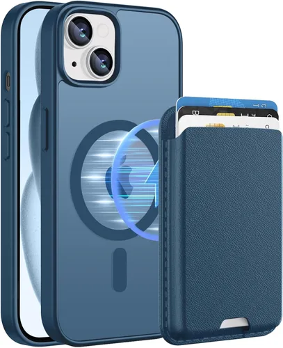 Miniatura 36 de Funda magnética para iPhone 12 Pro Max, cartera magnética desmontable con soporte para tarjetas, [compatible con MagSafe] grado militar, a prueba
