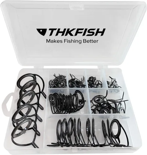 Miniatura 7 de THKFISH Guías de caña de pescar Kit de reparación de caña de pescar Baitcasting/Spinning Rod Guías Cerámica Acero Inoxidable Guía de Carbono