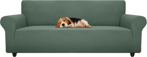 Miniatura 28 de ZNSAYOTX Funda súper elástica para silla (30"-47"), nuevas fundas de silla a rayas para sala de estar, aptas para perros y mascotas, protector