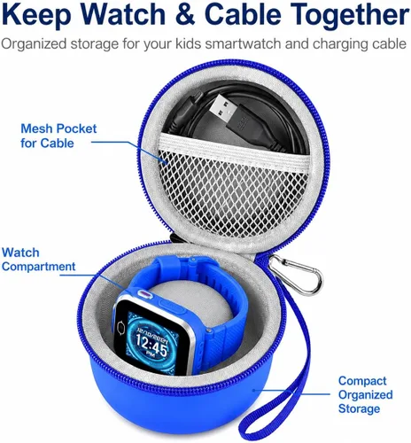 Miniatura 5 de Funda compatible con Vtech KidiZoom Smartwatch DX4, DX2, DX3, para Little Tikes Tobi/para Watch 2/para Gizmo Watch, relojes para niños, caja de Negro
