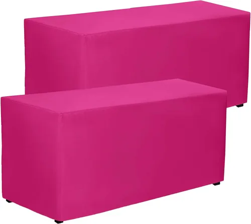 Miniatura 16 de PLOYMONO - Juego de 2 manteles ajustables, mantel de longitud hasta el suelo para mesa rectangular de 4 pies (122x61 cm) de poliéster, ideal