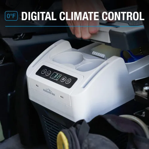 Miniatura 3 de Blizzard Box - Enfriador eléctrico portátil de 13 cuartos de galón – Refrigerador de coche sin hielo, 12 V/24 V CC y 110 V CA, termostato digital