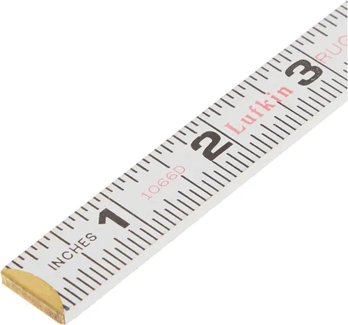 Miniatura 5 de Crescent Lufkin - Regla de madera para báscula de ingeniero Red End de 58 pulgadas x 6 pies, 1066DN, color blanco