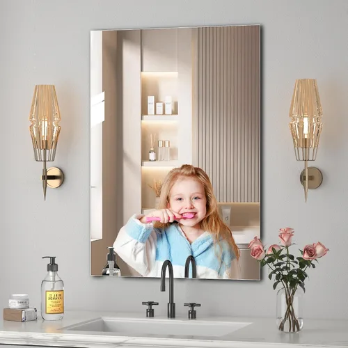 Miniatura 21 de Hasipu - Juego de 2 espejos de baño para pared, espejos de baño con marco de metal negro de 30 x 24 pulgadas para sobre lavabo, espejos