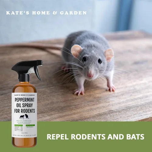 Miniatura 6 de Kate Naturals Spray de aceite de menta para roedores, ratones, murciélagos, ratas, motores de automóviles, ratones