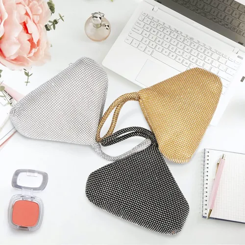 Miniatura 6 de Bolso de noche para mujer - Tamaño más grande mejorado, clutch de muñeca con diamantes de imitación completos brillantes para fiesta, boda, cita