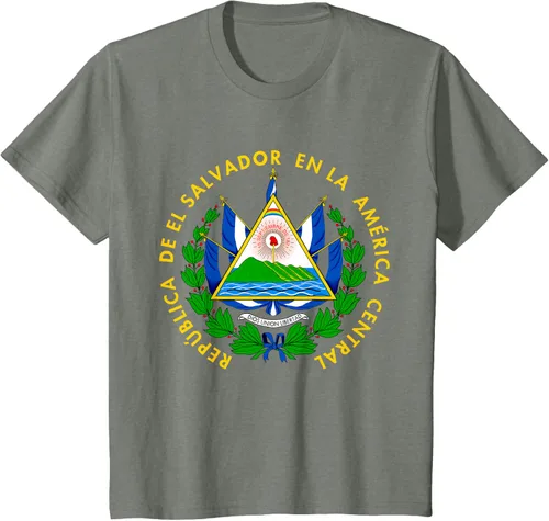 Miniatura 89 de Camiseta con diseño de emblema de la bandera de El Salvador