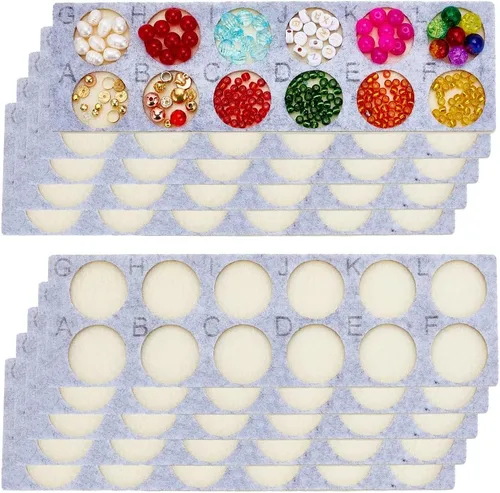 PH PandaHall 10 tableros de cuentas para cuentas con diseño de cuentas, bandejas de fieltro para joyería, organizador de pulseras, bandeja de