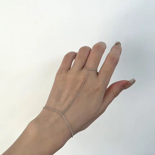 Miniatura 19 de Pulsera de plata de ley 925 para mujer, pulsera de mano para mujer, pulseras esclavas de 7 a 9 pulgadas ajustable