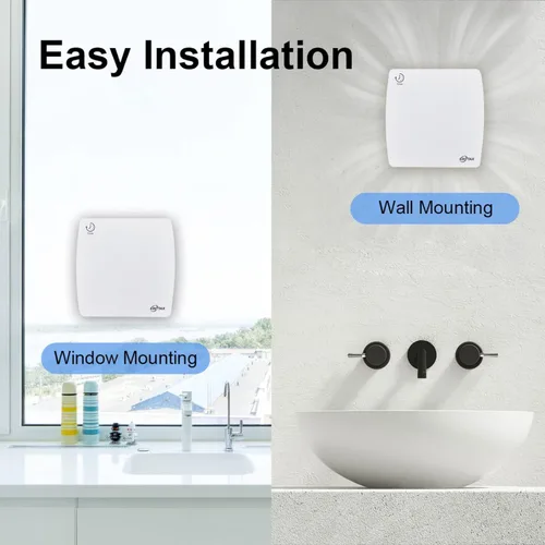 Miniatura 7 de Ventilador de Escape de 4 Pulgadas, Ventilador de Escape de Baño de Montaje en Pared de 56 CFM con Temporizador y Amortiguador de Contraflujo
