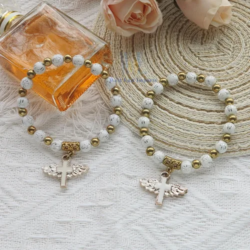 Miniatura 5 de 12 pulseras de ángel para bautismo, primera comunión, bautizo, boda, ángel