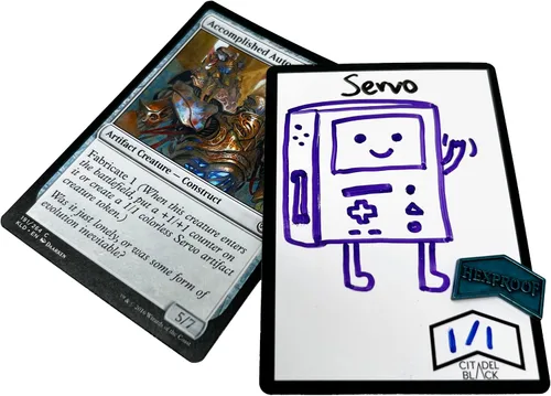 Miniatura 3 de Citadel Black Juego de 50 Fichas MTG de Borrado en Seco – con 2 Borradores, Fichas Universales Reversibles Reutilizables de Doble Cara Proxy Card