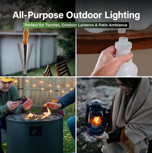 Miniatura 6 de Firefly Tiki Torch Fuel – Clean-Burning Outdoor Lamp Oil for Tiki Torches and Lanterns. Low Smoke, Long-Lasting – Outdoor Patio & Garden Use