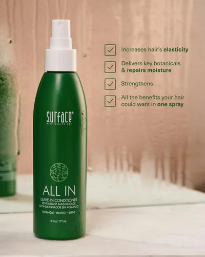 Miniatura 7 de SURFACE Hair All in - Acondicionador sin enjuague, desenreda, controla el encrespamiento y fortalece para todo tipo de cabello, 6 onzas líquidas