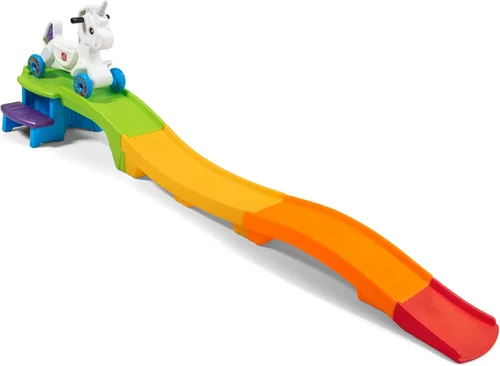 Step2 Unicorn Up & Down Roller Coaster - Juguete de montaña rusa para niños, auto de empuje, juego para interiores y exteriores, hecho de plástico