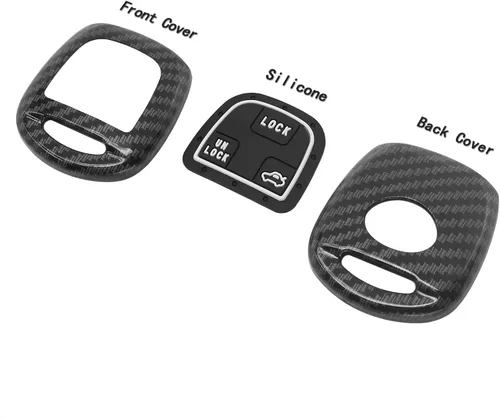 Miniatura 5 de Funda inteligente para llavero compatible con Toyota Land Cruiser FJ Cruiser Lexus Es300 Ls430 Lx470 Rx300 Rx330 Rx350 Rx400h, color negro, fibra