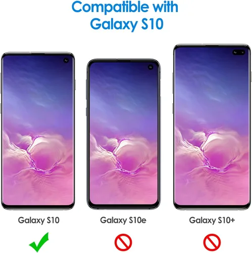 Miniatura 2 de JETech Funda delgada para Samsung Galaxy S10, funda delgada con absorción de golpes y diseño de fibra de carbono (negro)
