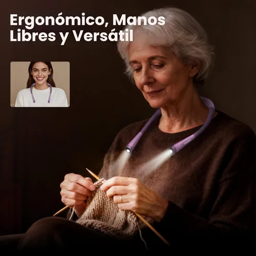Miniatura 3 de Glocusent Luz de Libro, Luz de Lectura de 3 Colores y 6 Niveles de Brillo, Luz de Cuello Flexible, Luz de Libro Recargable de 80 Horas de Duración