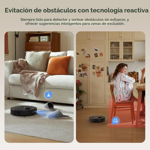 Miniatura 7 de roborock Serie Qrevo Robot Aspirador y Mop, Succión de 8000Pa, Actualizado desde Qrevo S, Cepillos Anti-enredo, Evitáción Inteligente de Obstáculos