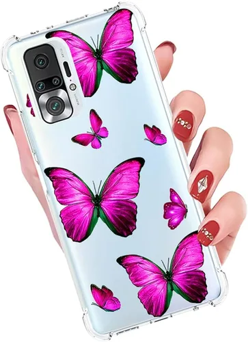 Miniatura 6 de Funda para Redmi Note 10 (4G)/Redmi Note 10S M2101K7BG Linda Caso, Transparente Flexible Bumper TPU Funda de Silicona Suave de Goma para Xiaomi