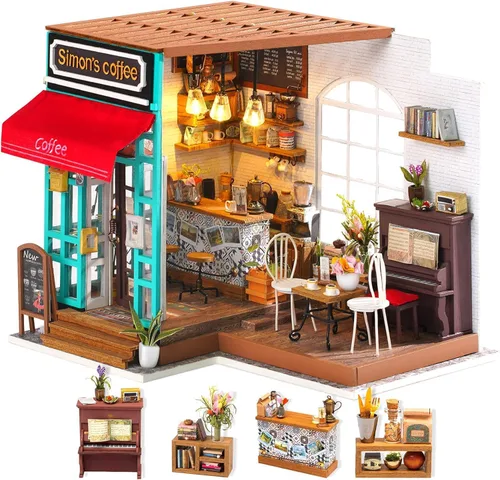 Miniatura 11 de Rolife - Kit de casa de muñecas en miniatura de bricolaje para adultos, fáciles de ensamblar, juegos de construcción de mini invernaderos, casa