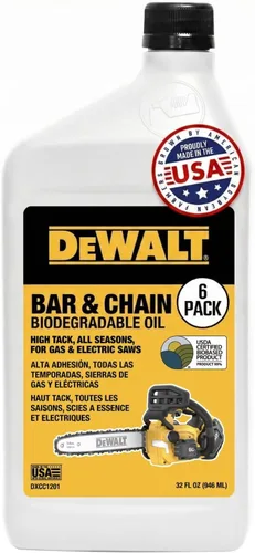 Miniatura 17 de DEWALT – Aceite biodegradable para barra y cadena – Verde, ecológico, no tóxico, lubricante profesional para motosierra – Aceite ultralimpio