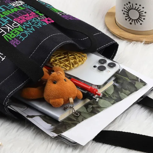 Miniatura 5 de LEVLO Bolsa de lona para gimnasia, regalo inspirado en gimnastas, bolsa de hombro para el equipo de gimnasia para amantes de la gimnasia, Gimnasia