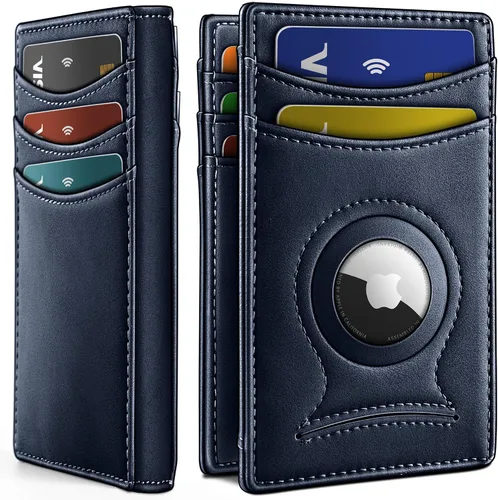 Miniatura 25 de BULLIANT Billetera Airtag para hombre, delgada con clip para dinero, cierre magnético, 12 tarjetas en el bolsillo frontal, bloqueo RFID