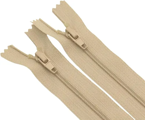 Miniatura 2 de MebuZip 2 cremalleras inferiores cerradas de 36 pulgadas, color beige #3, cremalleras de bobina de nailon para costura, cojines de almohada