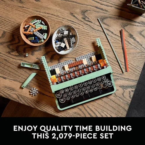 Miniatura 4 de LEGO Ideas Typewriter 21327 - Juego de construcción para adultos, modelo de exhibición retro coleccionable, pasatiempos creativos, idea de regalo
