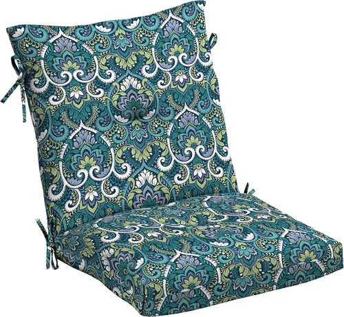 Miniatura 10 de Arden Selections Cojín de Silla de Comedor Exterior de Felpa Moderna con Mechones y Relleno Blowfill, 21 x 40 pulgadas, Repelente al Agua