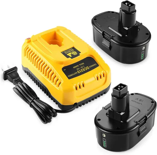 energup Paquete de 2 baterías de repuesto de 6.5Ah para Dewalt 18V XRP DC9096 DC9098 DC9099 DE9039 DE9095 + cargador DC9310 para batería Dewalt