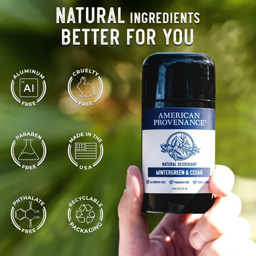 Miniatura 8 de American Provenance Desodorante totalmente natural para hombres y mujeres, desodorante sin aluminio que dura todo el día, fabricado en los Estados