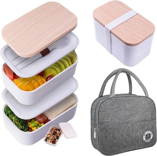 Miniatura 9 de Bento Box - Lonchera para adultos a prueba de fugas, 54 onzas, color negro