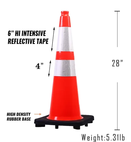 Miniatura 2 de (Paquete de 8) BESEA Conos de Seguridad de Tráfico de 28 pulgadas Naranja Conos de Estacionamiento de Carretera Cono de Construcción de Servicio