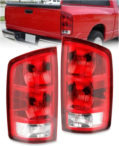 Miniatura 11 de ECOTRIC Par de luces traseras compatibles con Dodge Ram 1500 2002-2006/Ram 2500 3500 2003-2006 Luz de señal de giro de luz trasera de repuesto