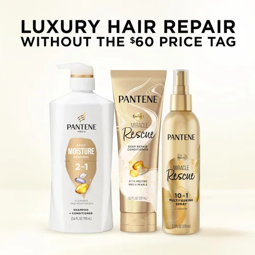 Miniatura 8 de Pantene Champú y acondicionador 2 en 1, renovación diaria de la humedad, nutrientes Pro-V para cabello seco, tratado con color, lacio a rizado