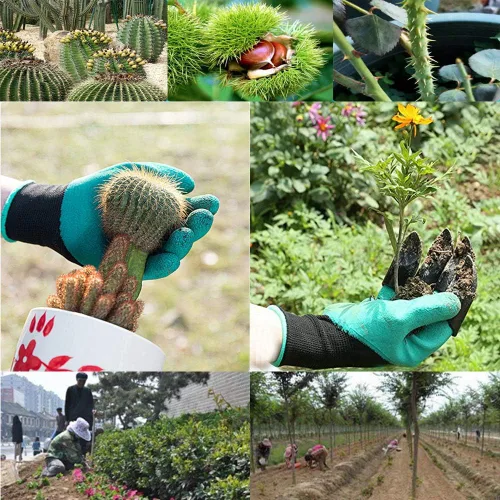 Miniatura 6 de DCCPAA Guantes de Jardín con Garras, Guantes de Jardinería con Garras para Escabar, Plantar, Desmalezar, Sembrar - Impermeables para Hombres