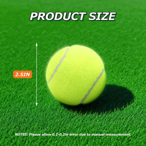 Miniatura 2 de Pelotas de tenis, paquete de 6 pelotas de tenis de práctica de alta elasticidad con bolsa de malla, ideal para principiantes, pelotas de ejercicio