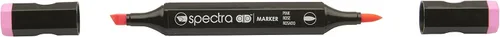 Miniatura 10 de AD Marker Chartpak Spectra, Tri-Nib y cepillo de doble punta, rojo ladrillo, 1 cada uno (S033AD)