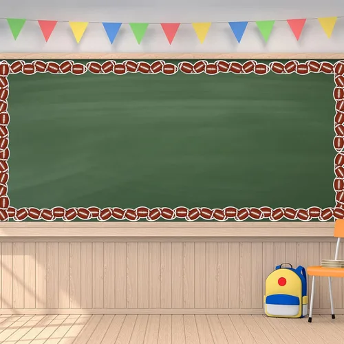 Miniatura 5 de Bordes de tablón de anuncios de fútbol de 70 pies, tiras cortadas con troquel para maestros de preescolar, aula, oficina, fiesta, hogar, escuela