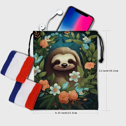 Miniatura 76 de Bolsa de agarre de gimnasia de piel de animal, bolsa de gimnasia con cordón ajustable, bolsa de cuerda para fauna silvestre, Mariposas Galaxy