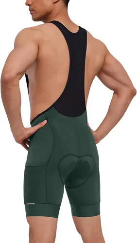Miniatura 3 de Santic Pantalones cortos de ciclismo para hombre, mallas acolchadas 4D con bolsillo