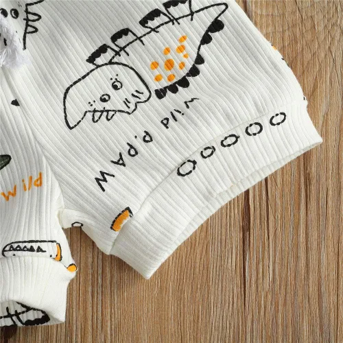 Miniatura 5 de Conjunto de 2 piezas de ropa de verano, con letras impresas, camiseta sin mangas y pantalón corto, para bebé