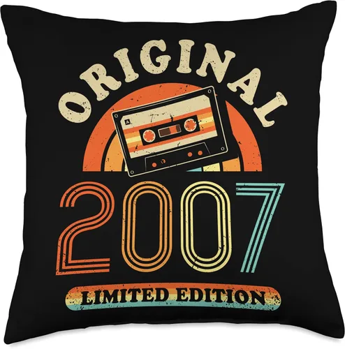 Miniatura 4 de Retro Limited Edition 2007 Cassette Tape 19th Birthday Throw Pillow