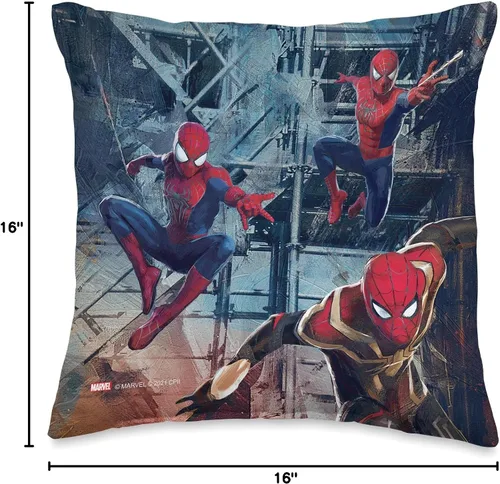Miniatura 4 de Marvel Man No Way Home Spider-Men - Almohada de saltar para hombre, 16 x 16, multicolor