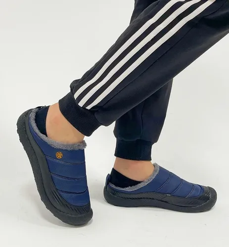 Miniatura 7 de Eagsouni - Pantuflas de casa para hombre con forro de piel para invierno