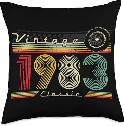 Miniatura 4 de 1983 vintage birthday retro Limited Edition men woman gift Throw Pillow