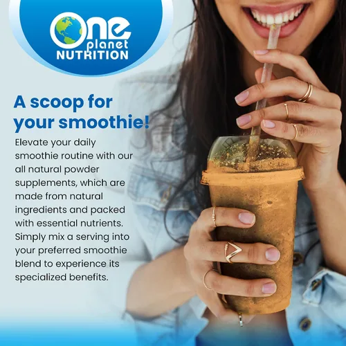 Miniatura 4 de One Planet Nutrition Moringa en polvo de 8 onzas (227 porciones), hoja de moringa orgánica cruda, rica en vitaminas, minerales y proteínas vegetales