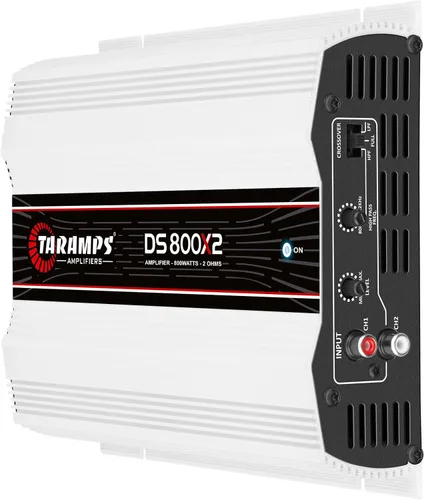 Miniatura 3 de Taramps DS 800x2 2 ohmios 800 vatios RMS 2 canales 400 x 2 vatios RMS, rango completo clase D, paso alto y bajo crossover fijo, puente, amplificador